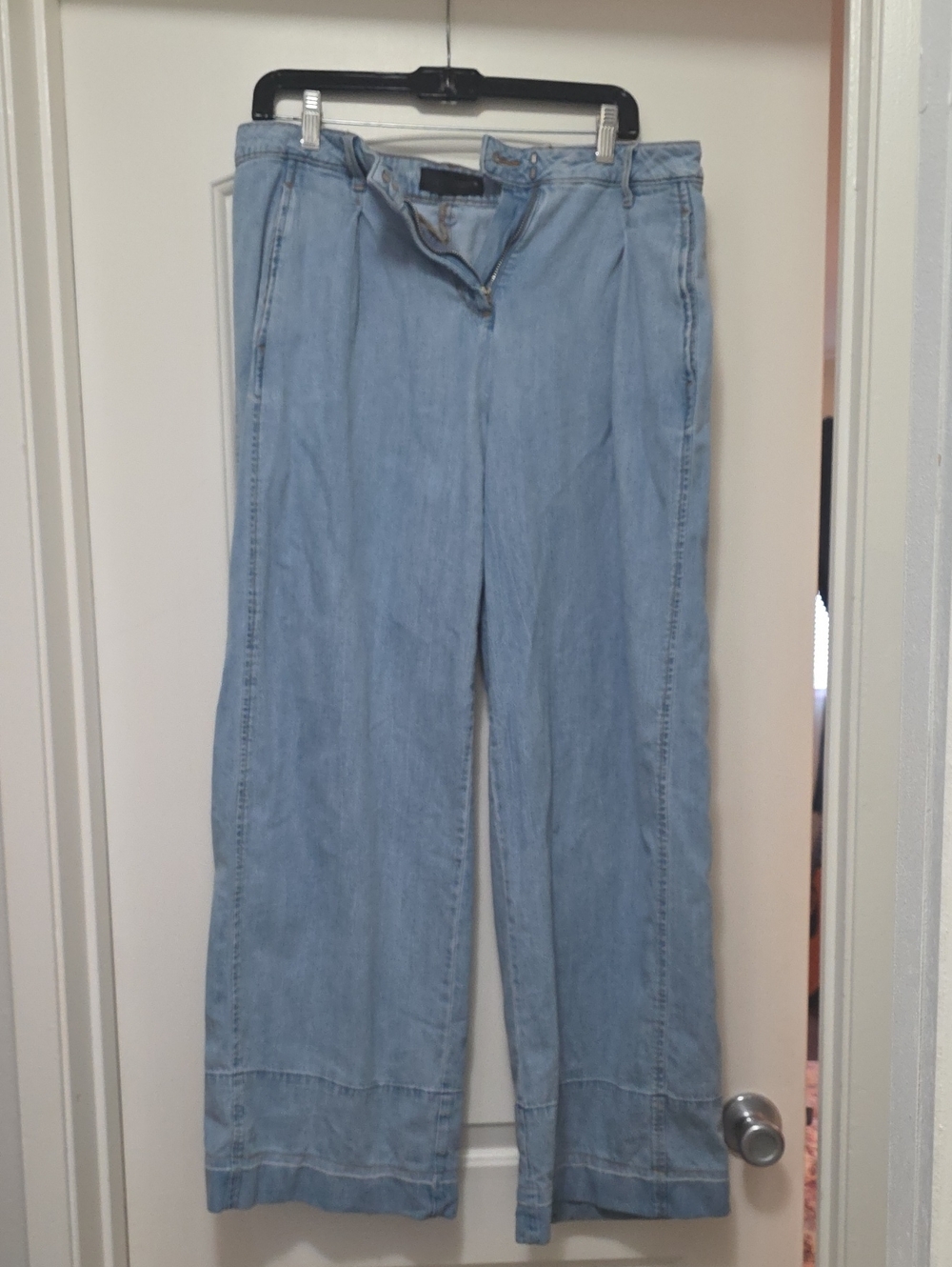 Zara Light Blue Wide-Leg Jeans